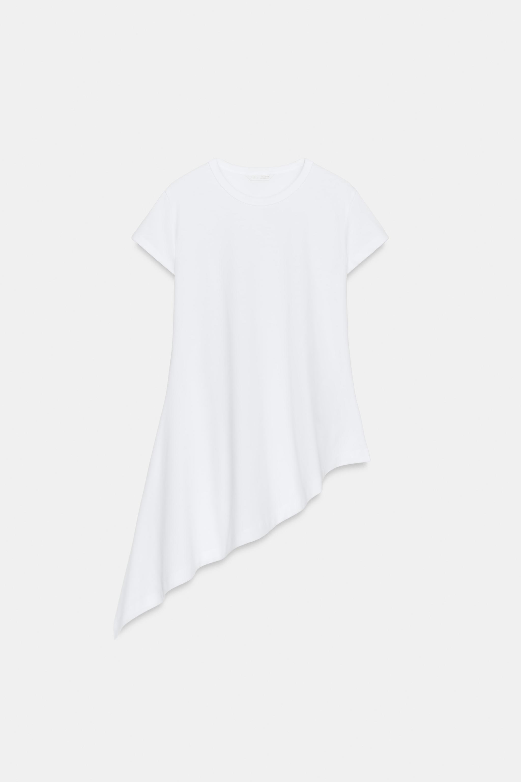 T-SHIRT ASYMÉTRIQUE À MANCHES COURTES
